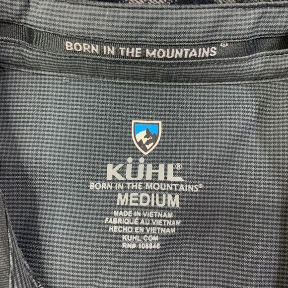 Kuhl Shirt Mens M Medium Gray Ivy Dillingr Flannel Button Up Cotton Tercel Blend - Picture 5 of 14